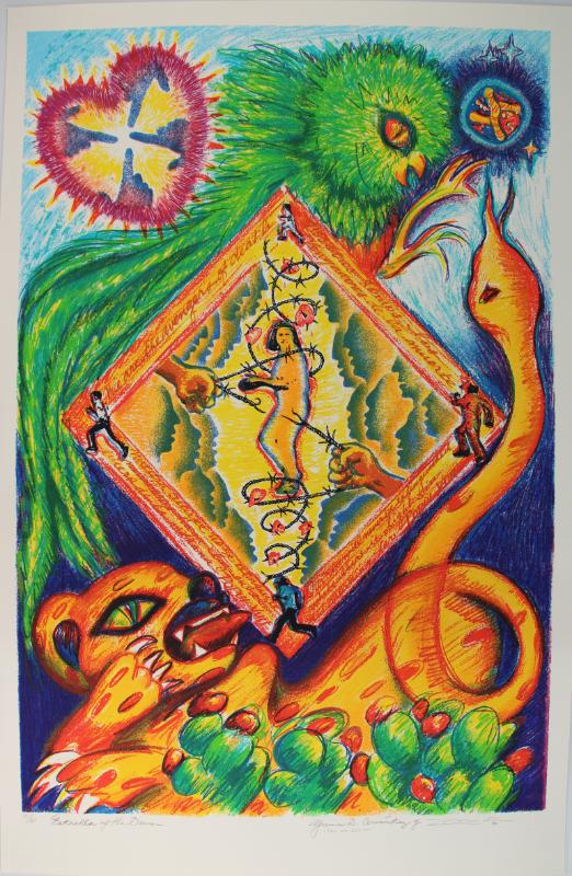 Estrella of the Dawn from the "National Chicano Screenprint Taller 1988-89" portfolio
