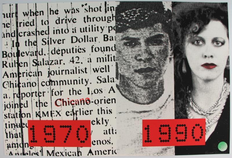 Ruben, Lou, and Diane from the "National Chicano Screenprint Taller 1988-89" portfolio