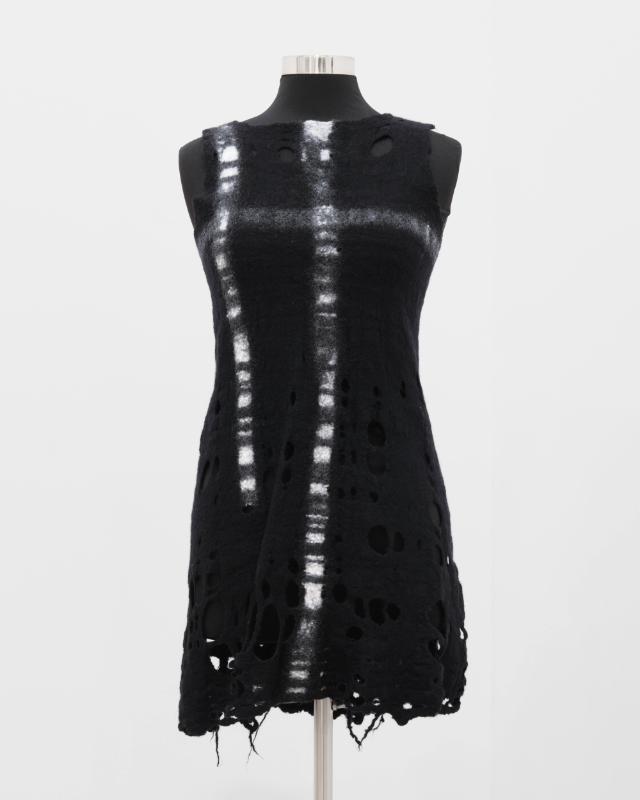 Black Felted Dress, from the series "A-Z Fiber Form Uniform"