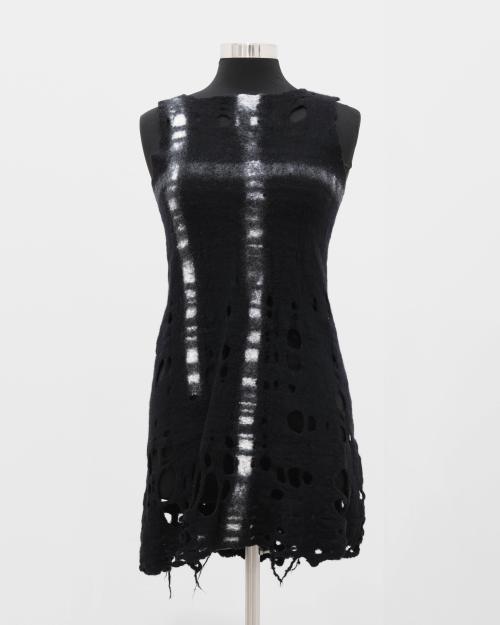 Black Felted Dress, from the series "A-Z Fiber Form Uniform"