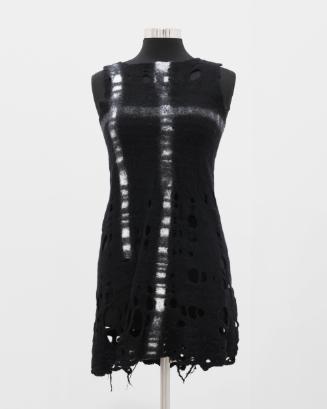 Black Felted Dress, from the series "A-Z Fiber Form Uniform"